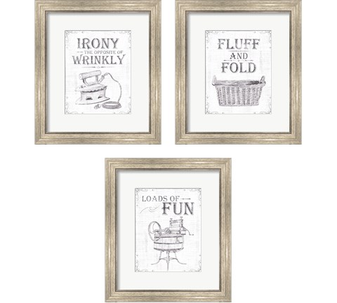Laundry Today 3 Piece Framed Art Print Set by Melissa Wang