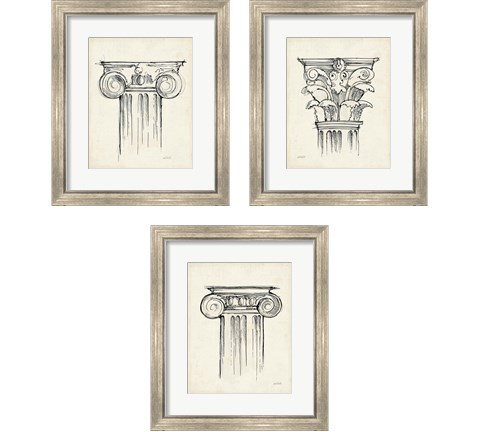 Museum Sketches  3 Piece Framed Art Print Set by Anne Tavoletti