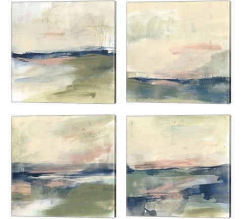 Coastline Vignette 4 Piece Canvas Print Set by Jennifer Goldberger