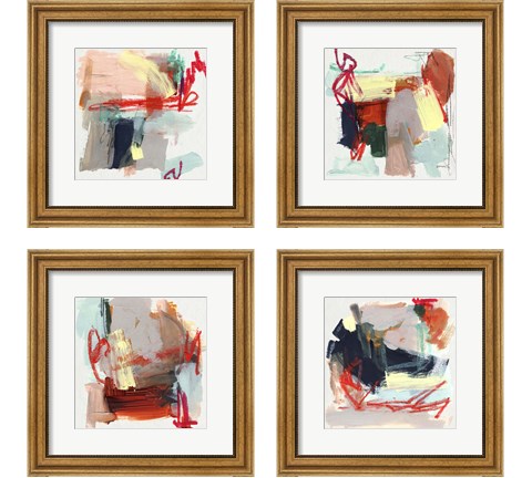 Abstract Metro Maps 4 Piece Framed Art Print Set by Jennifer Parker