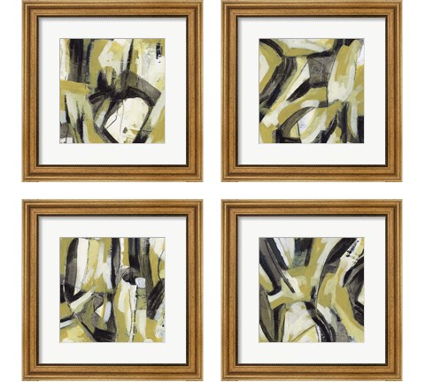 Citron Rhythm 4 Piece Framed Art Print Set by June Erica Vess