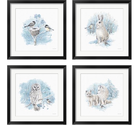 Let it Snow 4 Piece Framed Art Print Set by Lisa Audit