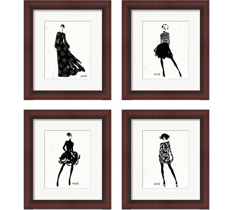 Style Sketches 4 Piece Framed Art Print Set by Anne Tavoletti