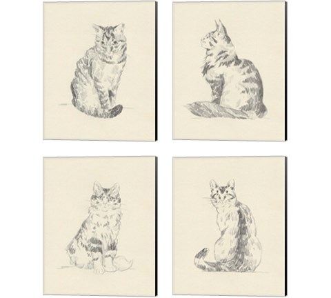 House Cat 4 Piece Canvas Print Set by Jacob Green