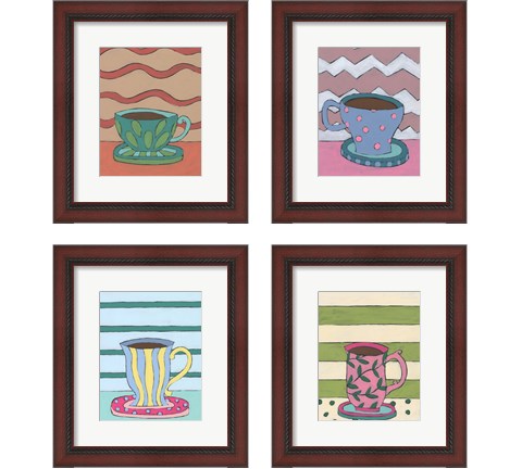 Mid Morning Coffee 4 Piece Framed Art Print Set by Regina Moore