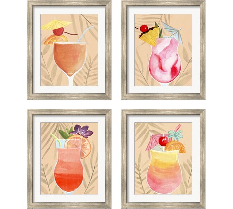 Tropical Cocktail 4 Piece Framed Art Print Set by Annie Warren