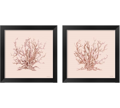 Pink Coral  2 Piece Framed Art Print Set by Cindy Jacobs