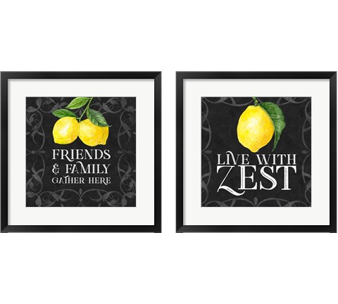 Live with Zest 2 Piece Framed Art Print Set by Tara Reed