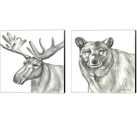 Pencil Forest 2 Piece Canvas Print Set by Kelsey Wilson