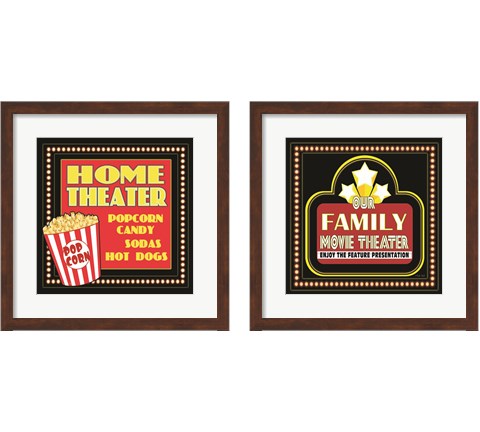 Movie Theater 2 Piece Framed Art Print Set by Cindy Jacobs