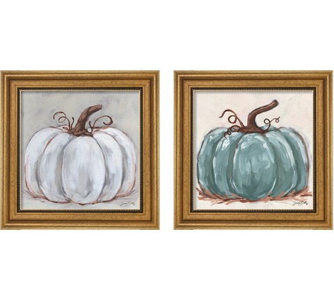 Pumpkin Close-Up 2 Piece Framed Art Print Set by Sara Baker