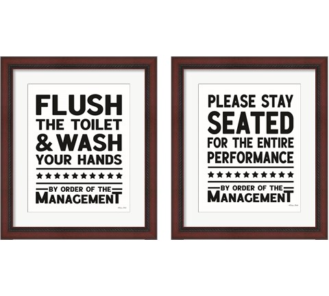 Bathroom Rules 2 Piece Framed Art Print Set by Susan Ball