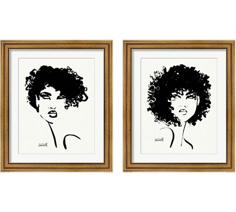 Brush Portrait 2 Piece Framed Art Print Set by Anne Tavoletti