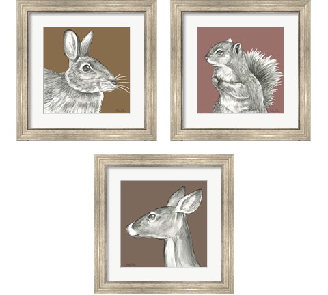 Watercolor Pencil Forest 3 Piece Framed Art Print Set by Kelsey Wilson