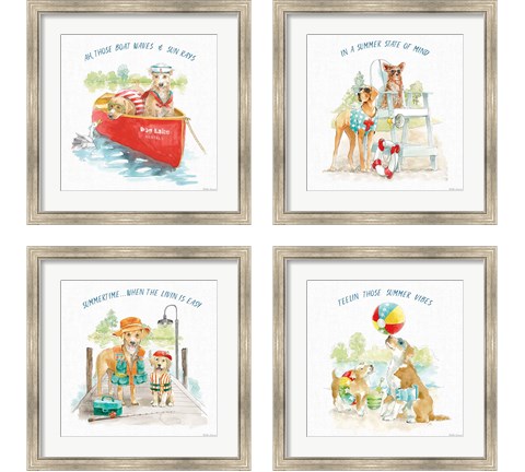 Summer Fun 4 Piece Framed Art Print Set by Beth Grove