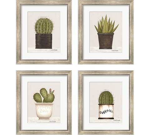 Potted 4 Piece Framed Art Print Set by Linda Spivey