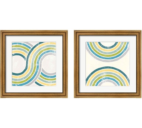 Over the Rainbow Green 2 Piece Framed Art Print Set by Moira Hershey