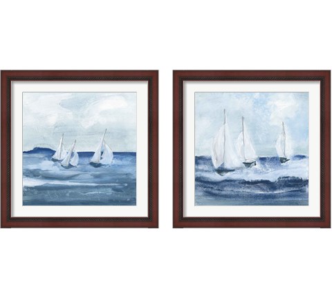 Sailboats  2 Piece Framed Art Print Set by Chris Paschke