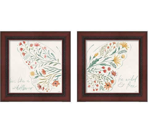 Wildflower Vibes 2 Piece Framed Art Print Set by Janelle Penner