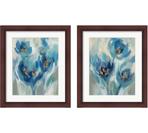 Blue Fairy Tale Floral 2 Piece Framed Art Print Set by Silvia Vassileva