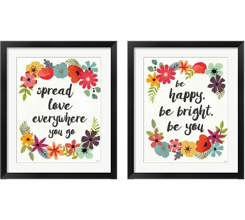 Words and Petals 2 Piece Framed Art Print Set by Jess Aiken