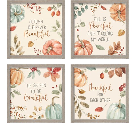 Autumn Feel 4 Piece Framed Art Print Set by Lisa Audit