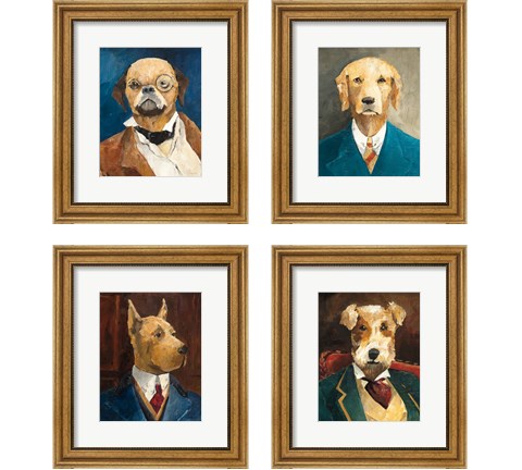 Whimsical Dog 4 Piece Framed Art Print Set by Avery Tillmon