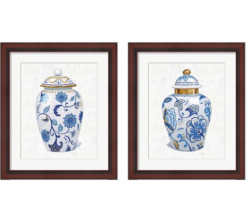 Flora Chinoiserie 2 Piece Framed Art Print Set by Emily Adams