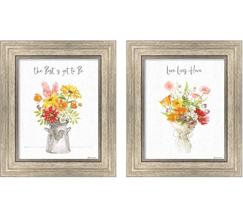 Farmhouse Floral  2 Piece Framed Art Print Set by Beth Grove