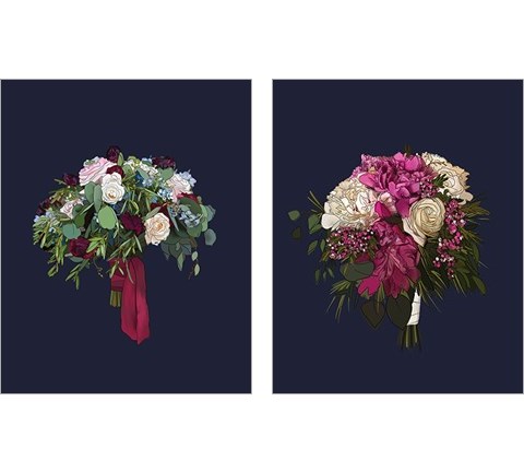 Bouquet  2 Piece Art Print Set by Valerie Wieners