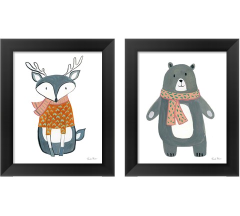 Neighborhood Pals 2 Piece Framed Art Print Set by Farida Zaman