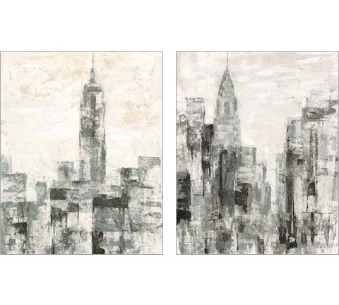 Manhattan Neutral 2 Piece Art Print Set by Silvia Vassileva