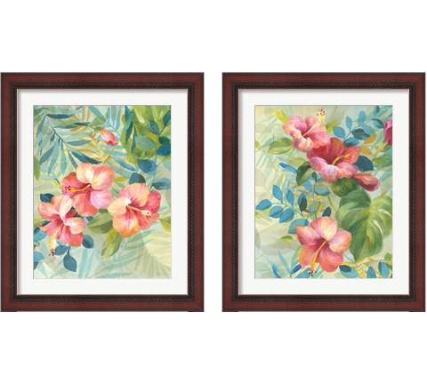 Hibiscus Garden 2 Piece Framed Art Print Set by Danhui Nai