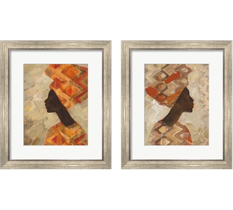 African Beauty 2 Piece Framed Art Print Set by Albena Hristova