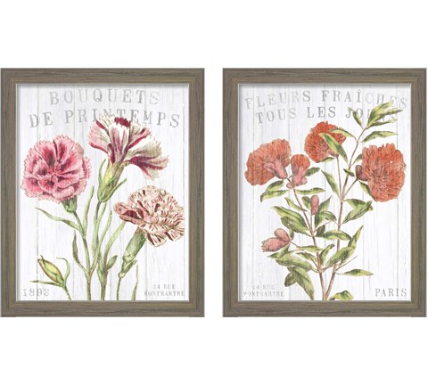 Fleuriste Paris 2 Piece Framed Art Print Set by Wild Apple Portfolio