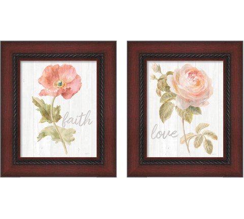 Garden Flower on Wood 2 Piece Framed Art Print Set by Danhui Nai