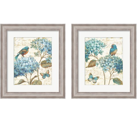 Blue Garden 2 Piece Framed Art Print Set by Daphne Brissonnet