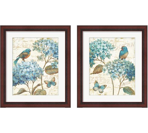 Blue Garden 2 Piece Framed Art Print Set by Daphne Brissonnet