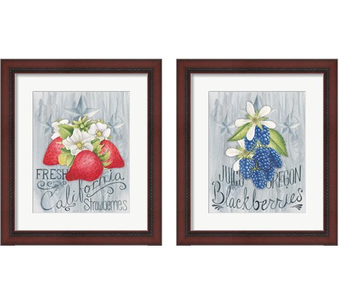 American Berries 2 Piece Framed Art Print Set by Wild Apple Portfolio