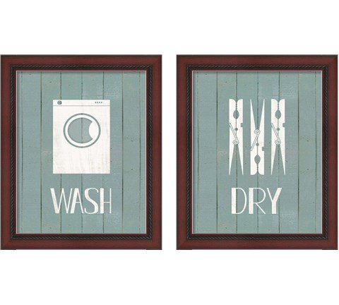 Wash House Laundry 2 Piece Framed Art Print Set by Jo Moulton