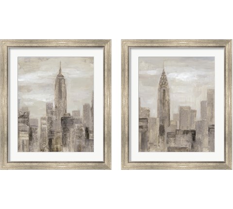 City Blocks 2 Piece Framed Art Print Set by Silvia Vassileva