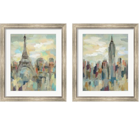 City Impression 2 Piece Framed Art Print Set by Silvia Vassileva