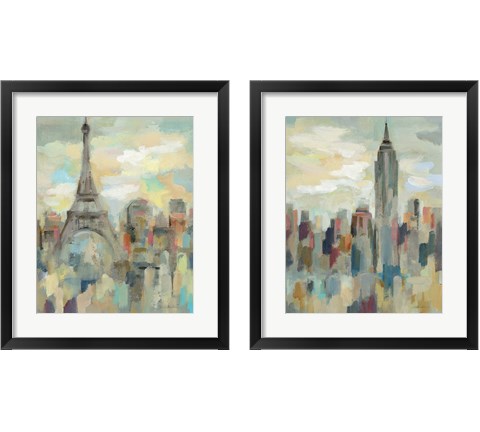 City Impression 2 Piece Framed Art Print Set by Silvia Vassileva