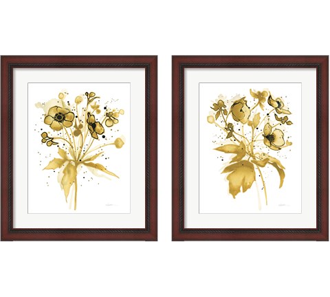 Celebration d Or I with Gray 2 Piece Framed Art Print Set by Shirley Novak