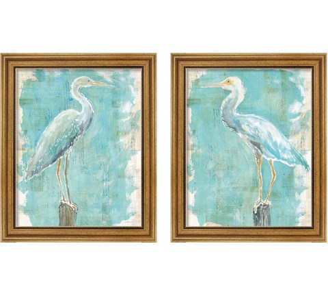 Coastal Egret 2 Piece Framed Art Print Set by Sue Schlabach