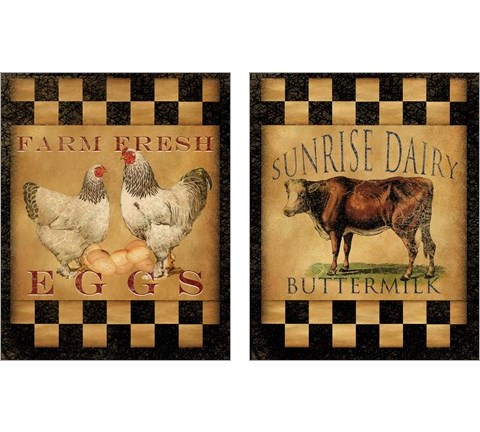 Farm Signs 2 Piece Art Print Set by Beth Albert