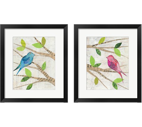 Birds in Spring 2 Piece Framed Art Print Set by Courtney Prahl