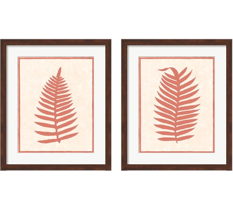 Silhouette in Coral 2 Piece Framed Art Print Set by Susan Davies