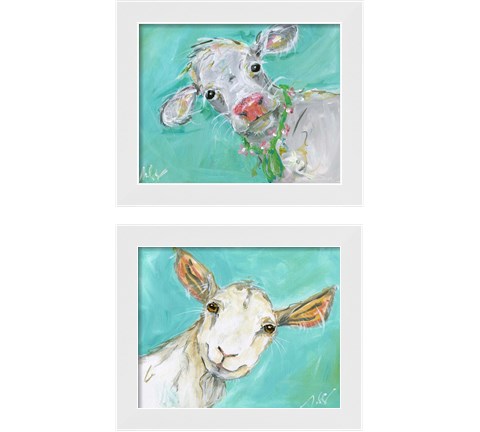 Farm Animal 2 Piece Framed Art Print Set by Molly Susan Strong