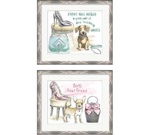 Glamour Pups 2 Piece Framed Art Print Set by Beth Grove